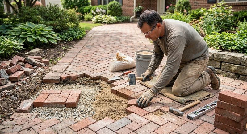 Brick Driveway Repair in Parker, CO