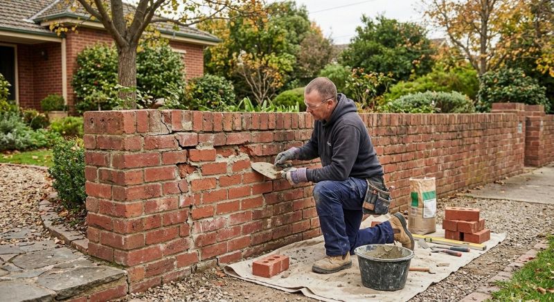 Brick Fence Repair in Parker, CO
