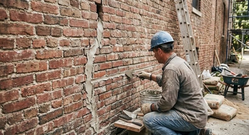 Brick Fence Repair in Parker, CO