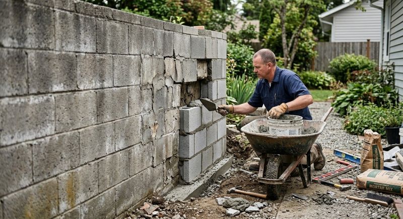 Cinder Block Repair in Parker, CO