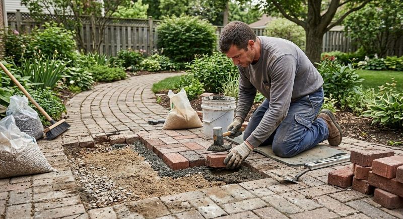 Entryway Brick Repair in Parker, CO
