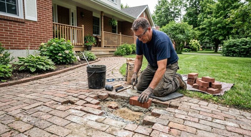 Entryway Brick Repair in Parker, CO