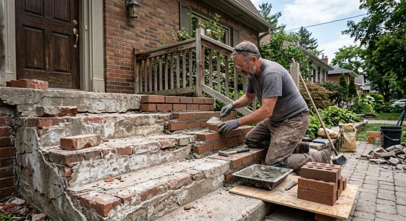 Entryway Brick Repair in Parker, CO