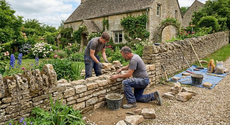 Stone Wall Repair in Elbert County, CO